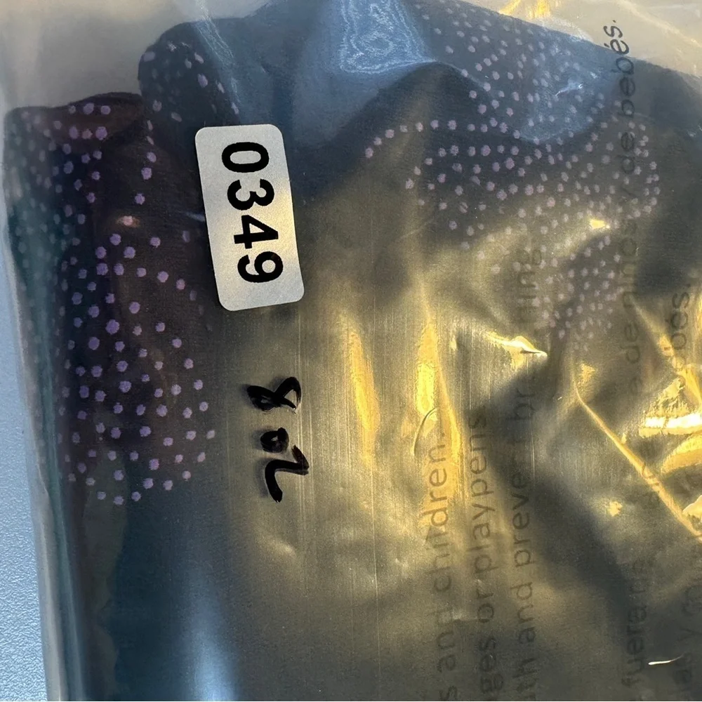Vtg Teddi Y2k Tank Slip Mini Dress Sz 6 Butterfly Black Purple Whimsygoth Fairy - Picture 8 of 8